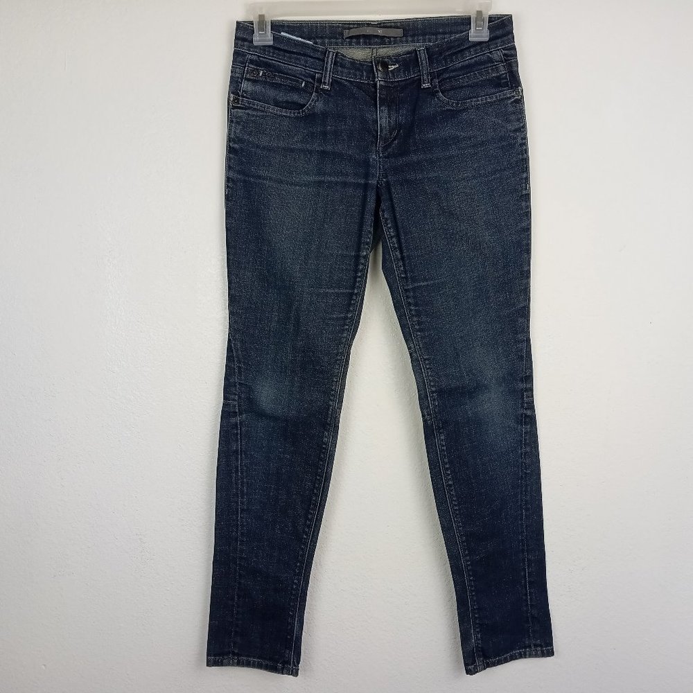 Joe's Jeans Women's Low Rise Cigarette Fit Size 28 Medium Wash Blue Denim